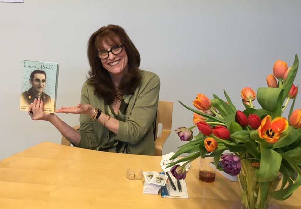 Author with book