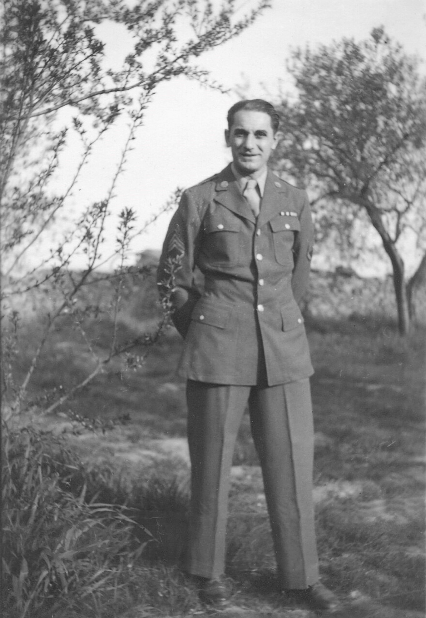 A photo taken of Dad while stationed in Foggia, Italy, 1944